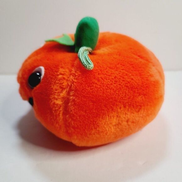 Vintage Wego Fiesta Pumpkin Jack-O-Lantern Halloween Plush Stuffed Animal 1989 - Picture 2 of 11